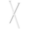 vidaXL Nohy k jedálenskému stolu v tvare X, 2 ks, biele, 70 x (72-73) cm, oceľové