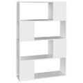 vidaXL Knižnica deliaca stena biela 80x24x124,5 cm drevotrieska