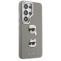 Puzdro Karl Lagerfeld Saffiano Double Heads Metal pre Samsung Galaxy S26 Ultra strieborné