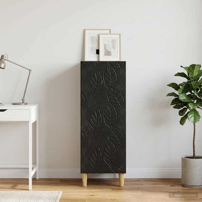 vidaXL Servírovacia skriňa Čierna 33 x 34,5 x 90 cm Kompozitné drevo