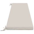 vidaXL Vankúš na lavičku SOEST 100% polyester Biela 170 x 40 x 5 cm