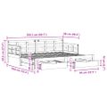vidaXL Rozkladacia denná posteľ s matracmi bez matraca 90x200 cm