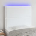 VidaXL Čelo postele biele 90x5x118/128 cm umelá koža