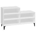 vidaXL Botník biely 102x36x60 cm spracované drevo