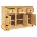 vidaXL Komoda „Corona“ hnedá 112x44x78 cm masívne drevo mexická borovica