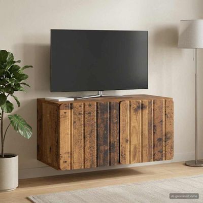 vidaXL Nástenná TV skrinka 59,5 x 31 x 30 cm Staré drevo
