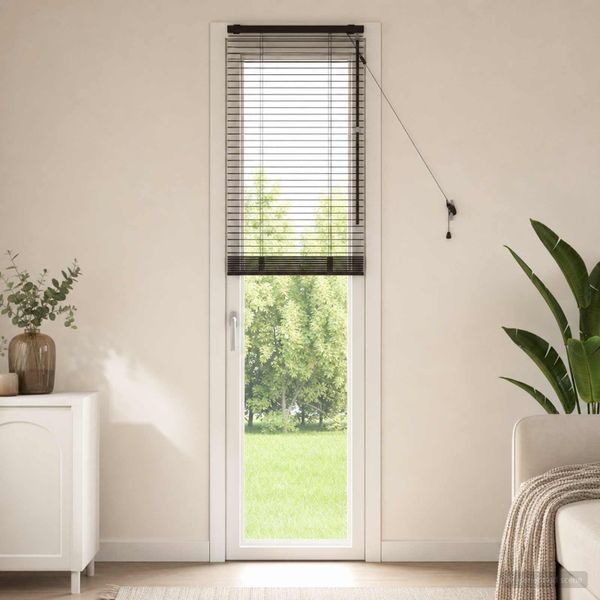 vidaXL Žalúzia Tmavohnedá 50 x 250 cm 35 mm Masívne Paulownia drevo