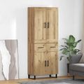 vidaXL Highboard 2 ks Remeselný dub 69,5 x 34 x 180 cm