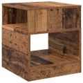 vidaXL Koncový stôl Staré drevo 40,5 x 40 x 45 cm Kompozitné drevo