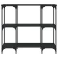 vidaXL Konzolový stolík čierny 102x35x90 cm kompozitné drevo