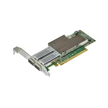 DELL Broadcom 57508/ 2-portová 100Gb QSFP PCIe Full Height V2 síťová karta/ Full Height/ plná výška/ full profile Sítová karta, 2× 100Gb QSFP, RJ45, PCIe, Full Height, Broadcom 57508, pro servery Dell PowerEdge