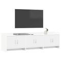 vidaXL TV skrinka 168 x 33 x 47 cm Biela Kompozitné drevo