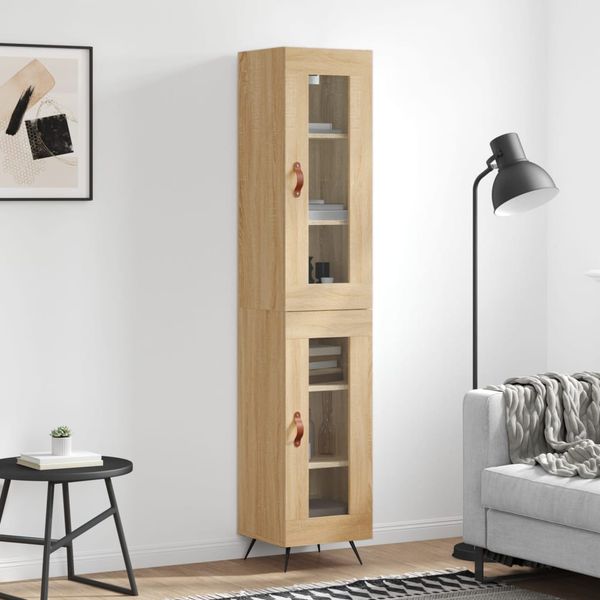 vidaXL Vysoká skrinka dub sonoma 34,5x34x180 cm spracované drevo