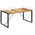 vidaXL Jedálenský stôl z mangovníkového dreva 160x80x75 cm