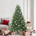 vidaXL Umelý vianočný stromček s 300 LED-i Zelená 180 cm PE a PVC