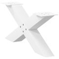 vidaXL Nohy konferenčného stolíka v tvare X, 2 ks, biele, 70 x (30-31) cm, oceľové