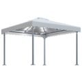 vidaXL Altánok s LED reťazou 300x300 cm, krémový, hliník