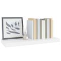vidaXL Plávajúca nástenná polica, lesklá biela 60x23,5x3,8 cm, MDF