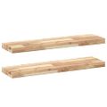 vidaXL Plávajúce police 2 ks 100x20x4 cm neošetrené masívne drevo akácia