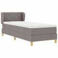 vidaXL Posteľ s pružinovým rámom Sivohnedá 80 x 200 cm látka