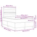 vidaXL Posteľ s pružinovým rámom s matracmi Čierna 120 x 200 cm látka