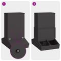 vidaXL Feeder pre prasatá Čierna 82 x 51 x 91,5 cm 20 kg