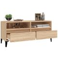 vidaXL TV skrinka dub sonoma 100x34,5x44,5 cm spracované drevo