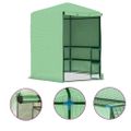 vidaXL Skleník s policami 227x223 cm oceľový