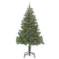 vidaXL Vianočný stromček Zelená 210 cm PVC