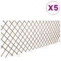 vidaXL Mriežkový plot z vŕbového prútia 5 ks 180x90 cm