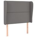 vidaXL Čelo postele so záhybmi sivé 83x23x118/128 cm umelá koža