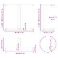 vidaXL Nohy k jedálenskému stolu v tvare T, 2 ks, biele, 80x35x(72-73) cm, oceľové
