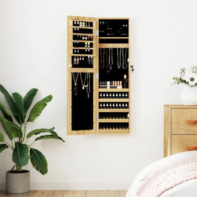 vidaXL Zrkadlová skrinka na šperky nástenná 30x8,5x106 cm