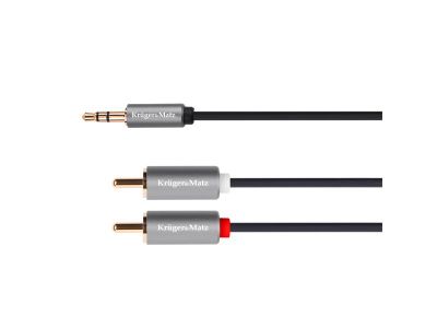 Kábel Jack 3.5mm stereo/2x Cinch 3m KRUGER & MATZ KM1216 Basic