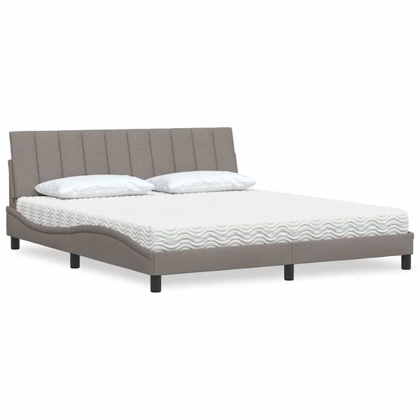 vidaXL Posteľ s matracom Hanko sivohnedá 180x200 cm látka