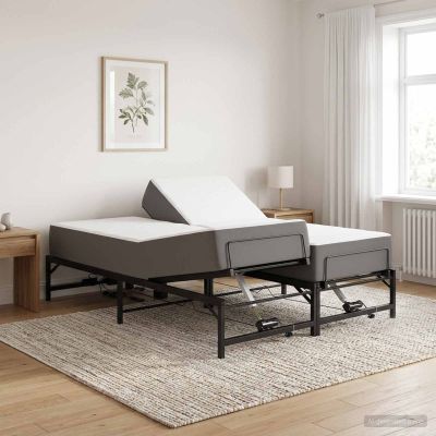 vidaXL Elektrický nastaviteľný rám postele Čierna 137 x 190 cm Oceľ