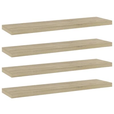 vidaXL Prídavné police 4 ks, dub sonoma 40x10x1,5 cm, kompozitné drevo