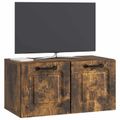 vidaXL Nástenná TV skrinka Nástenný Dymový dub 59,5 x 31 x 30 cm