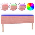 vidaXL Čelo postele s LED ružové 160x5x78/88 cm zamat