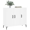 vidaXL Komoda biela 90x34x80 cm kompozitné drevo
