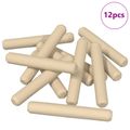 vidaXL Drevené kolíky 12 ks Hnedá Ø 8 x 50 mm Drevený masív