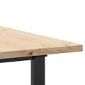 vidaXL Jedálenský stolík v tvare O 140x80x75,5 cm borovica a oceľ