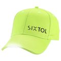 Kšiltovka s LED svetlom B-CAP 25lm, nabíjacia, USB, univerzálna veľkosť, fluorescentne zelená SIXTOL