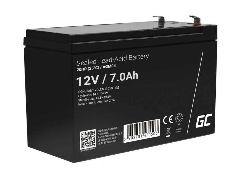 Green Cell AGM04 AGM batéria 12V 7Ah