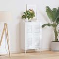 vidaXL Dvere skriniek Louvred Design 4 ks Biela 39,5x29,5 cm