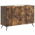 vidaXL Servírovacia skriňa so zásuvkou Dymový dub 89 x 34,5 x 60 cm