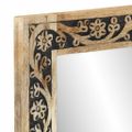 vidaXL Zrkadlo do kúpeľne 50x70x2,5 cm masívny mangovník a sklo