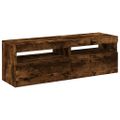 vidaXL TV skrinky 2 ks s LED, tmavý dub 60x35x40 cm