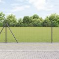 vidaXL Zvarené drôtené pletivo s betónovým základom 25 x 0,8 m Sivá