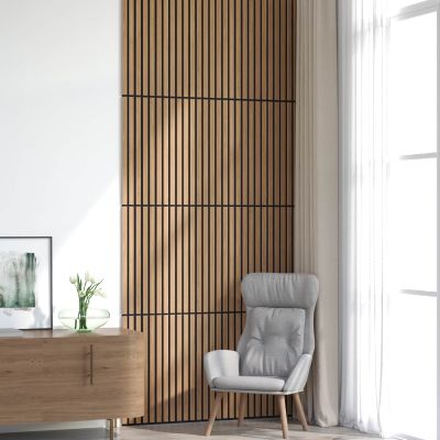 vidaXL Nástenné panely 8 pcs Prírodná 60,5 x 60 cm